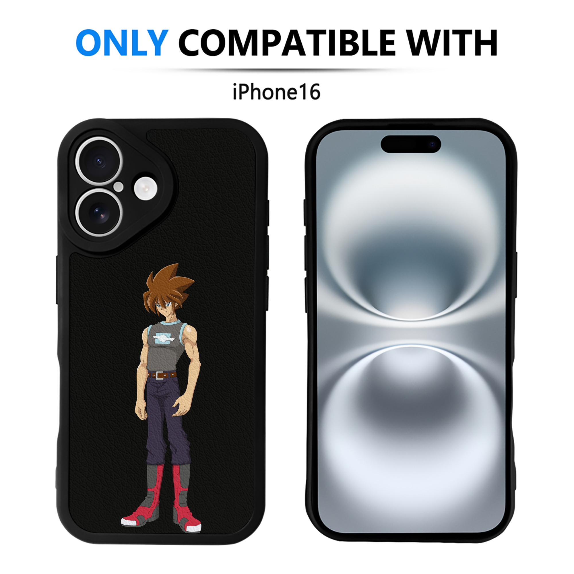 遊☆戯☆王 Yu-Gi-Oh! 【iPhone 16シリーズ対応】シリコンスマホケース（レザー調） 材質：シリコン